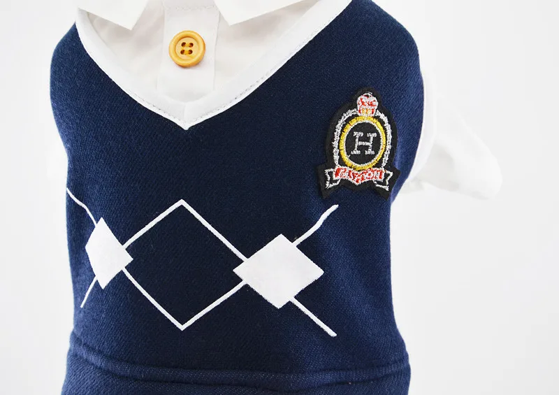 Pet Dog Clothes Puppy School Uniforms Suit For Small Dog Shirt Vest ...