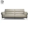 Classic New Club Leather Trend Sofa Top Grain with Arizona Fabric
