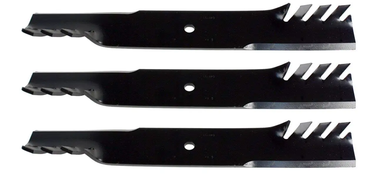 USA Mower Blades (3) Mulching for Exmark 103-6383, 103-6393-S, 60" Deck