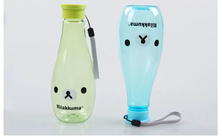 400ml Cartoon Design Plastic Soda Bottle With Swing Top