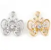 new custom silver and gold plated rhinestone cute metal cheap crown bow pendant charms