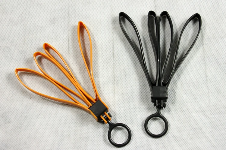 KRYDEX 3PCS Tri-fold Disposable Restraints Plastic Handcuffs Single Use Black 