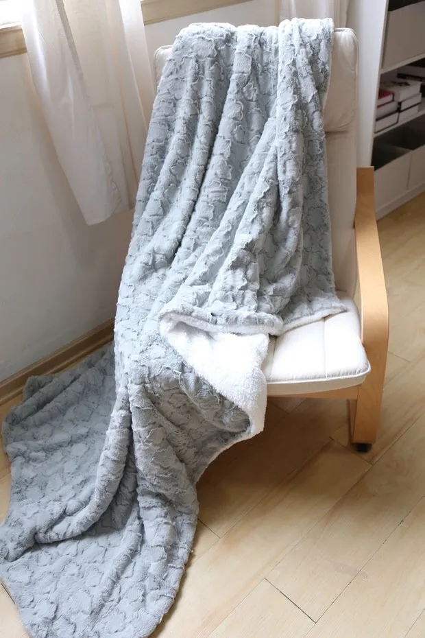 Sherpa Blankets Luxurious Plush Queen Thick Brushing Pv Fleece 100