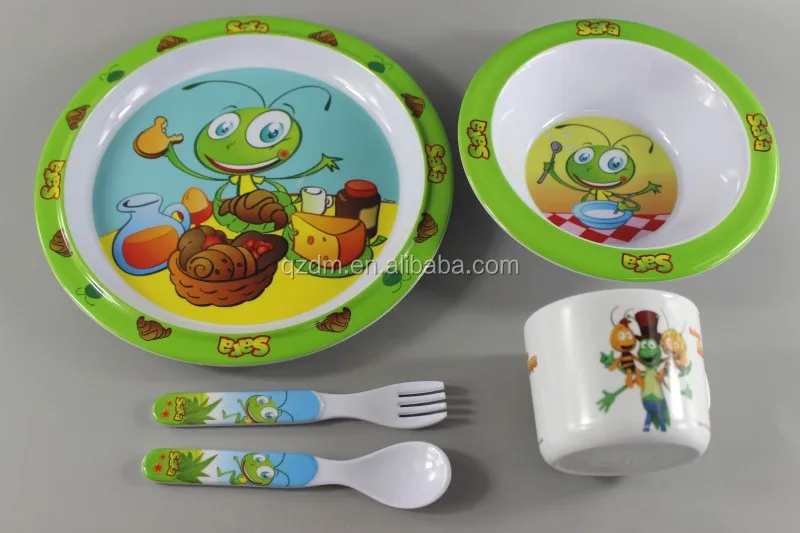 5pcs Melamine Kids dinnerware set LFGB FDA