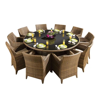 10 Seater With A Round Dining Table Outdoor Dinner Furniture Round Dining Table Outdoor Dinner