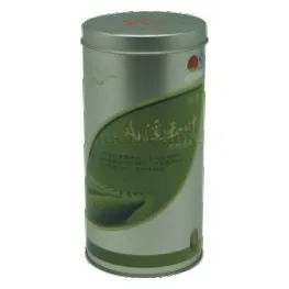 Rectangle metal tea tin box with hinged lid