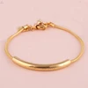 Fashion 14k yellow gold tube adjustable bracelet designs children