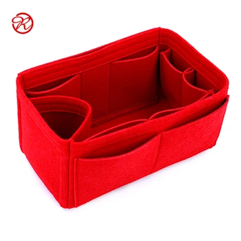 Best Handbag Organizer Purse Insert Liner Felt Structure Shaper Lady Forest Green