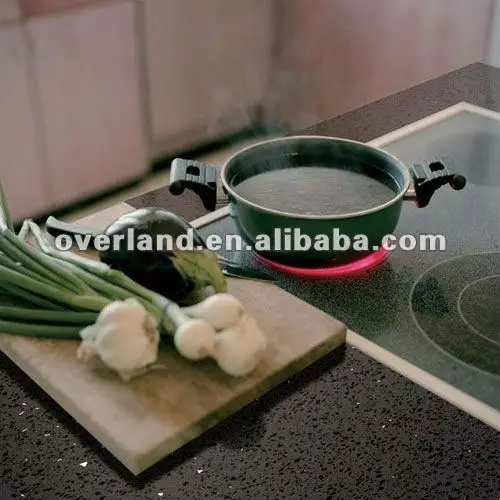 Black quartz crystal sand countertop