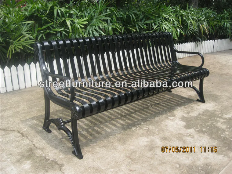 Polyester Powder Coated Cast Iron Garden Bench Part Wrought Iron