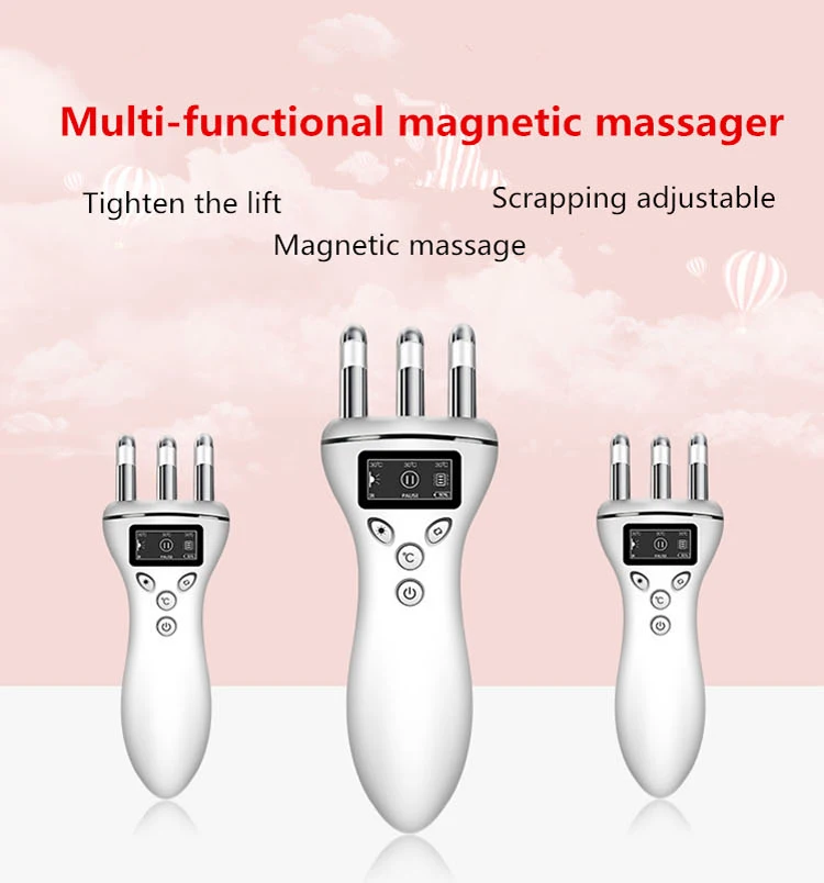 Appareil de beauté multifonctionnel à vibration et thérapie magnétique sans fil, chauffage infrarouge, Gua Sha, détoxification, masseur pour tout le corps