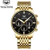 NEKTOM Business Men watch Pulse Clock Clock 3 dials Stainless Steel Clock Luxury Men watches Army Clocks 8196