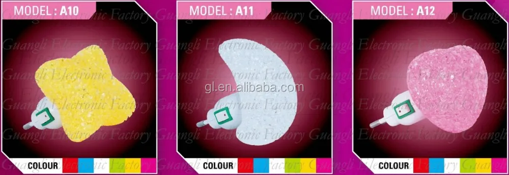 OEM   A61-S smile pattern plastic mini switch nightlight CE ROSH approved HOT SALE promotional gift items