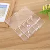 Clear plastic acrylic 10 partitions box with transparent hinged lid