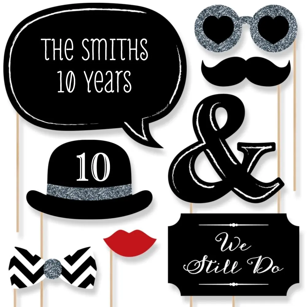 anniversary photo booth props