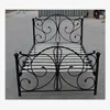 Metal Bed Frame with headboard Kids Twin, and Full Bed with Vintage Scroll Elements