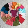 High Quality Summer Toddler Girls Flutter Sleeve T Shirts Multi Colors Available Kids Plain T Shirts For Children