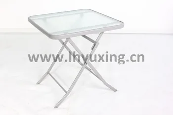 Metal Folding Square Gl Patio Table Metal Folding Square Gl Patio Table