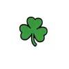 Small Four Leaf Clover - Lucky Irish Shamrock - Embroidered Iron On or Sew On Patches