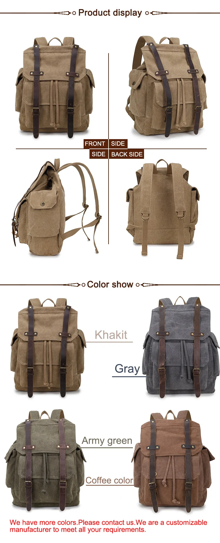 custom printed rucksack