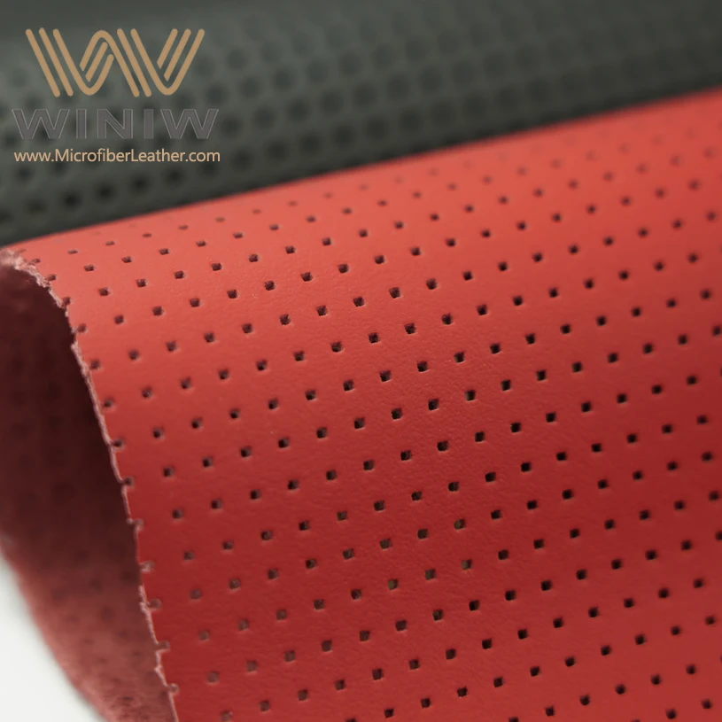 High Quality Microfiber Perforated Car Leather Fabric in Standard Thickness Popular Sell