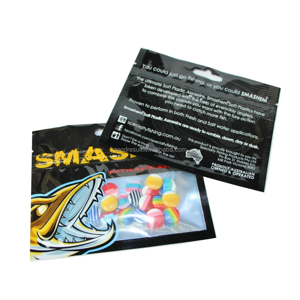 Custom Fishing Lure Packaging Bag Spinner Bait Heads Packaging Bags