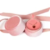 Quality Round Cylinder Velvet Velour Pink Jewelry Gift Box for Necklace Pendant