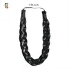 Natural Girls Twist Plait Hoop Black Synthetic Hair Braids HPC-0175