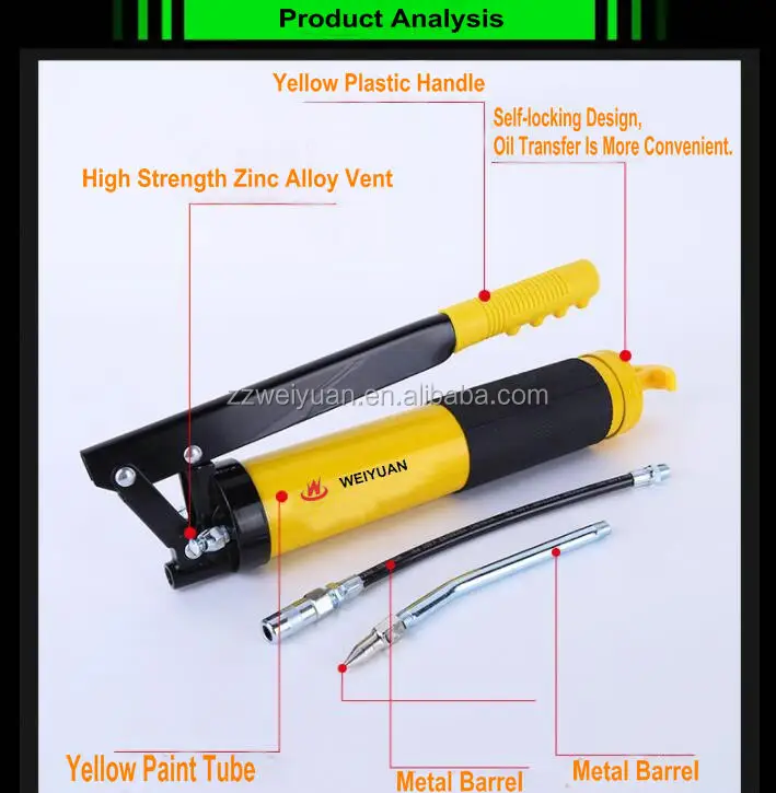 China Suppliers Vehicle Tools High Pressure 500cc Hand Grease Gun Wx 