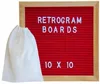 Felt Letter Board Oak Stand Travel Bag Sign with Changeable Messages & Characters for Restaurant, Office or Home