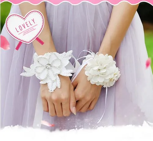 flower wrist bands for bridesmaids