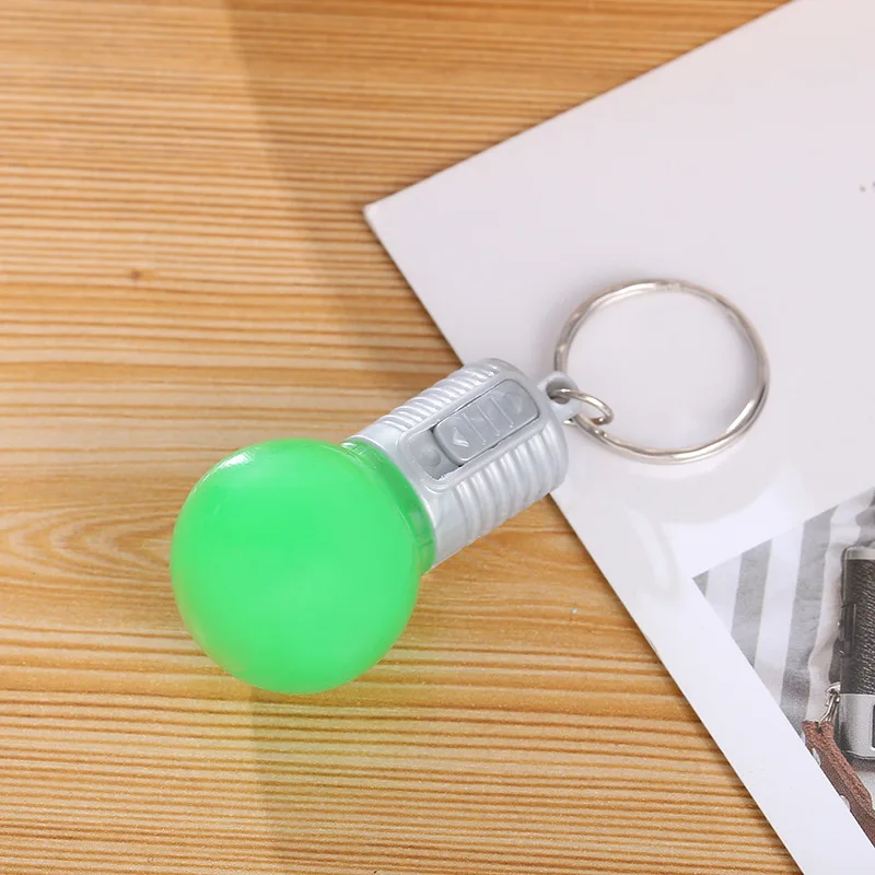 Promotion Simulation The Colorful Key Chain Bulb Shaped Creative Pvc Uv