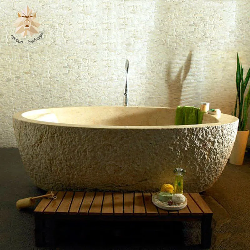 Custom Solid Round Freestanding Natural Stone Bathroom Bath Tub Nice ...