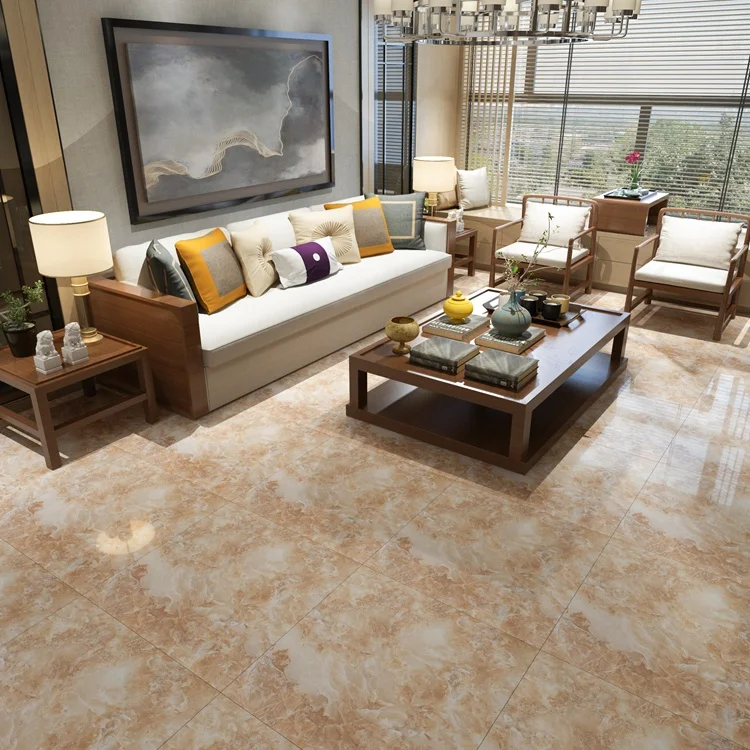 China Foshan Non-slip Living Room Glazed Marble Texture Porcelain Floor ...