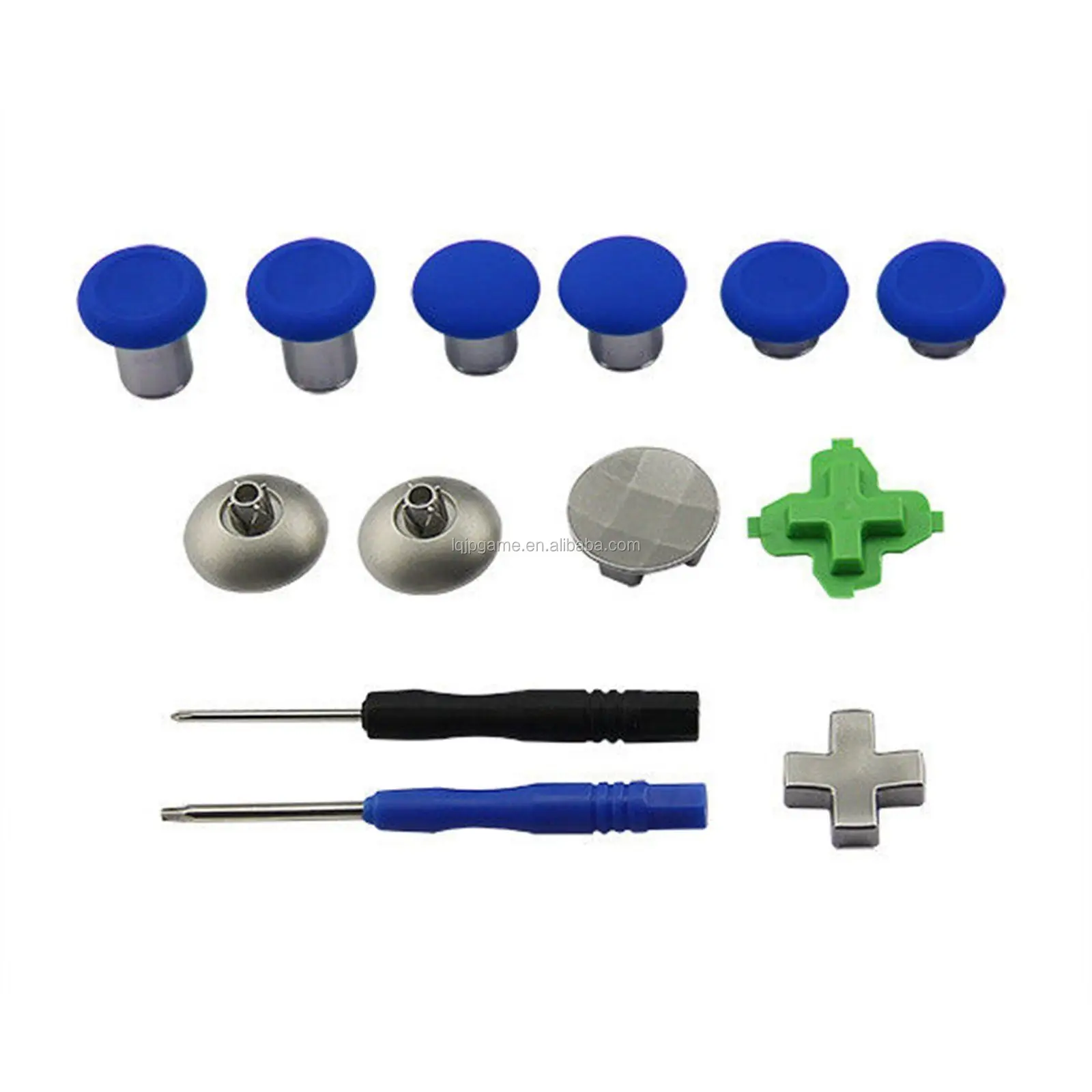 Repair Parts Joystick Buttons 11Pcs for XBox One Elite/PS4 Controller Magnetic Thumbsticks Buttons D-pad + Tool