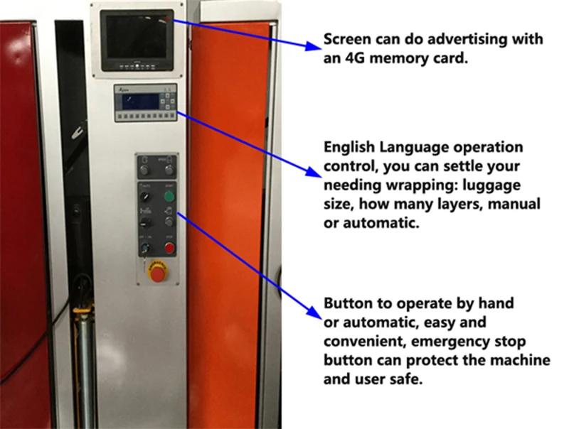 Hot sale baggage film wrapping machine with exported standard