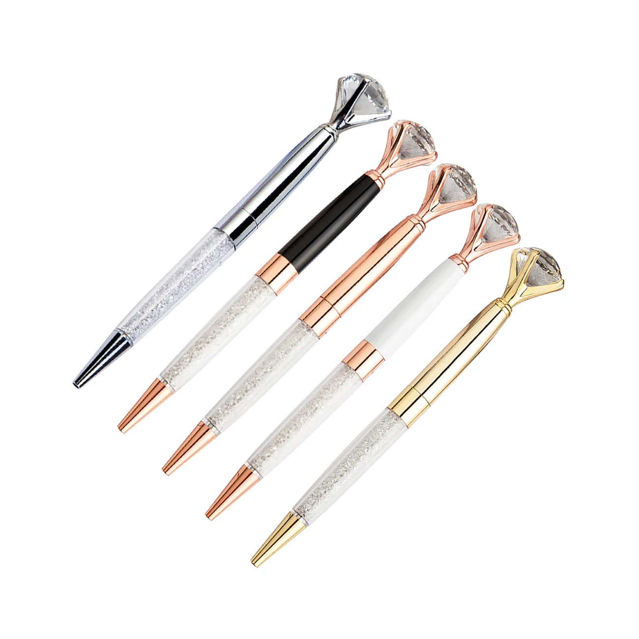 Fashion Crystal Metel Ballpoint Pen Good Gift Bling Diamond On the Top 