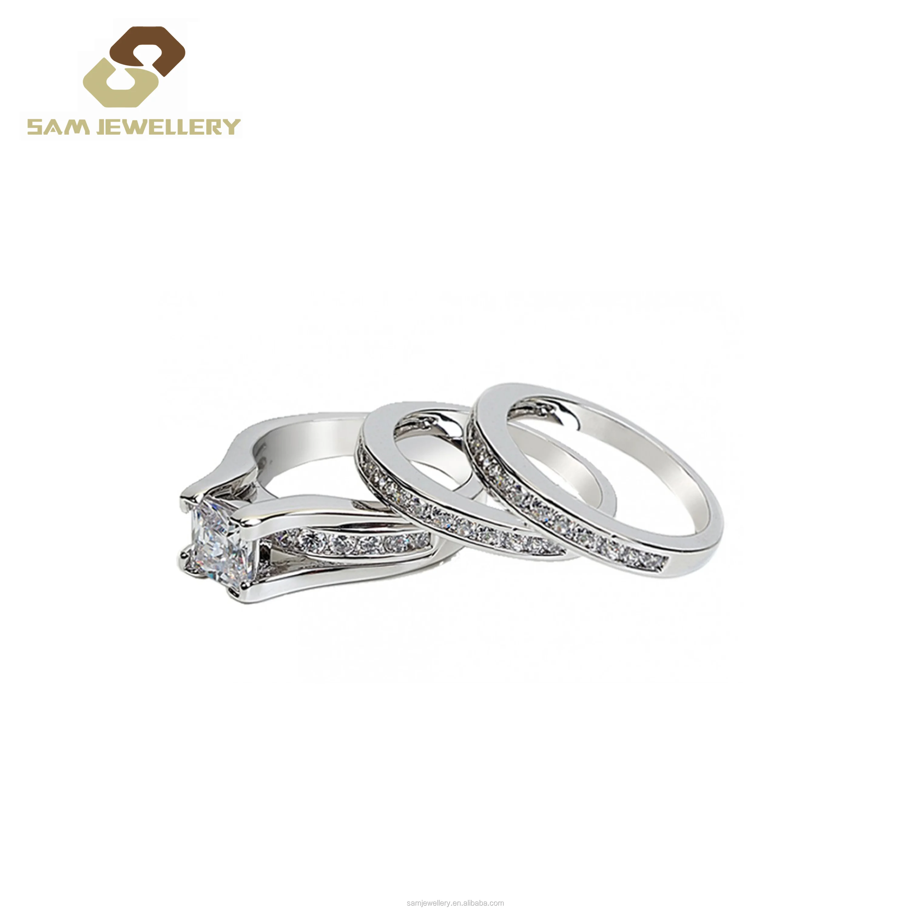 Señoras plata esterlina Anillo de Corte Princesa Nuevo