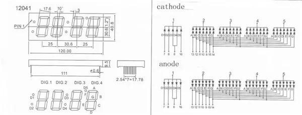 Shopping 1.2 inch 7 segment led clock display 4 digit 7 segment display Manufacturer