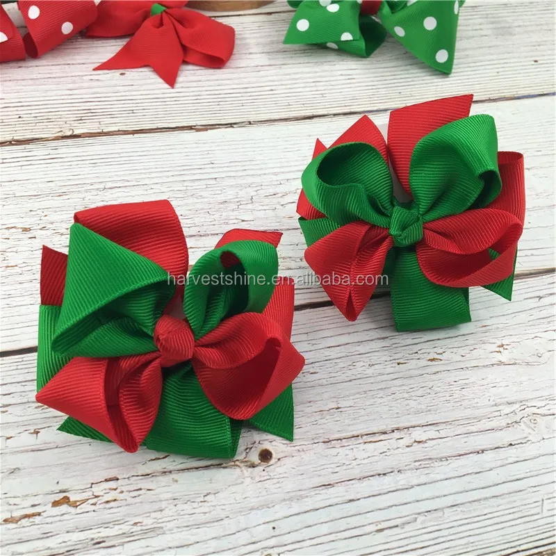 kids christmas hair clips