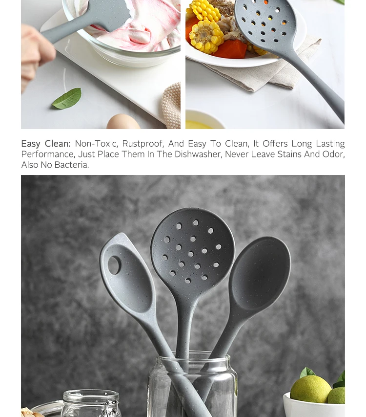 best seller amazon 9pcs Kitchen Accessories silicone kitchenware Cooking Utensil Set