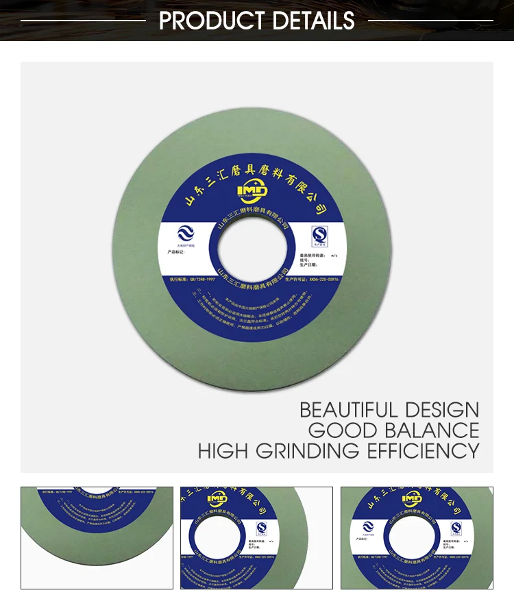 Manufacture Of Green Silicon Carbide 250*25*75 Grinding Wheel Bench