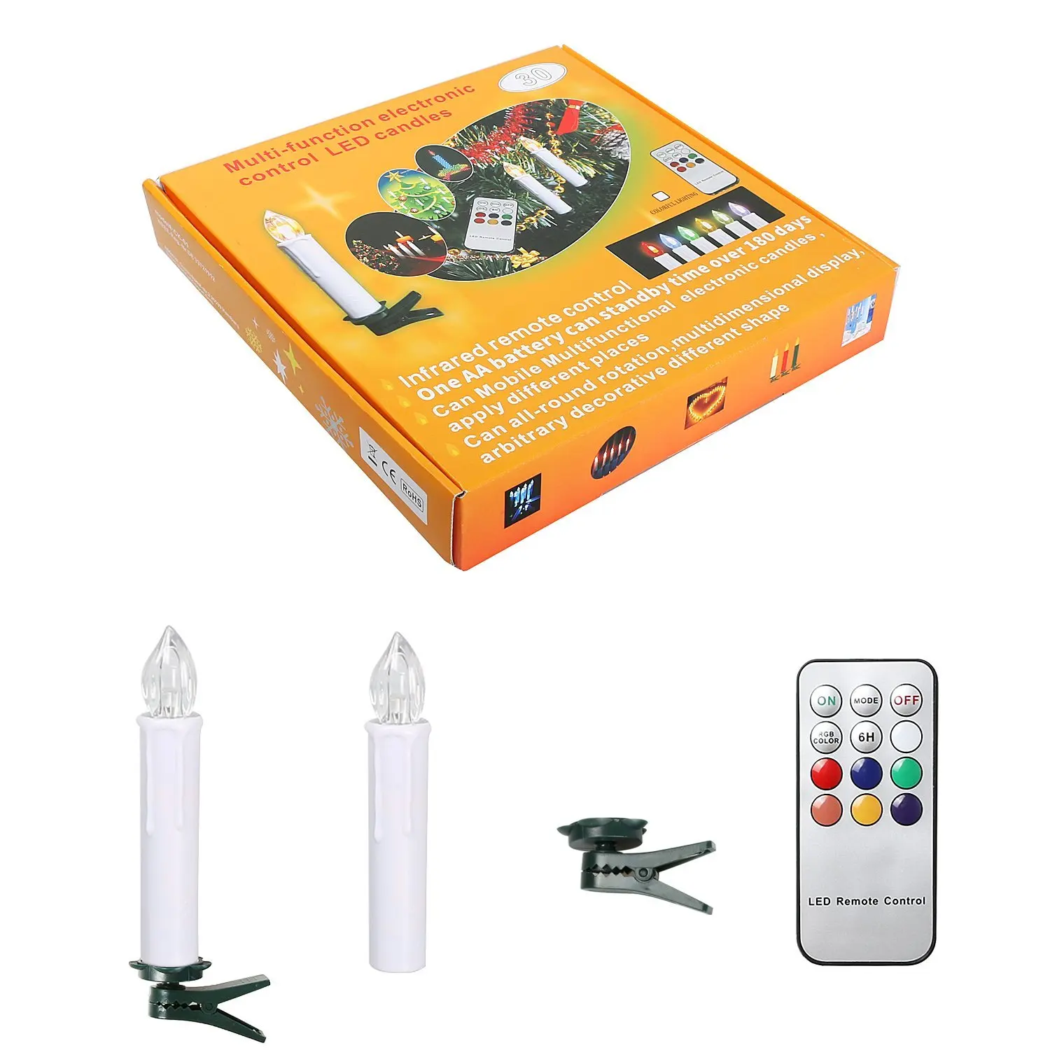 Flickering Candle Battery Operated Flameless Led Candle Light For