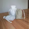 hot sale cotton linen drawstring bag for packaging