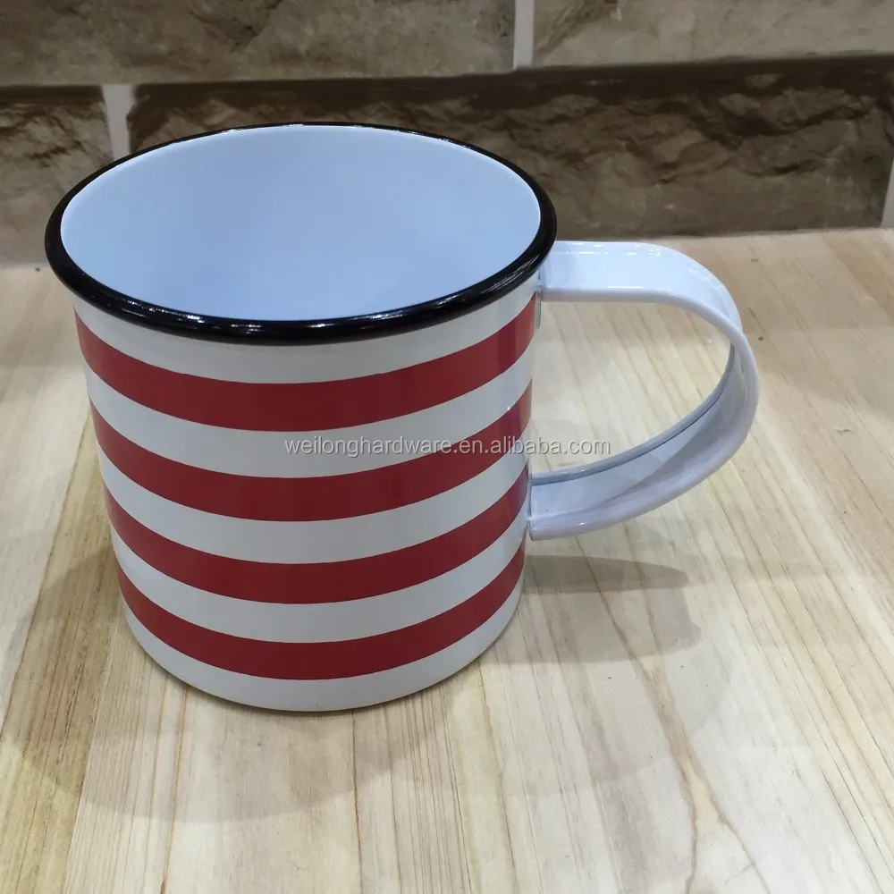 Customized Enamel Printed Coffee Mugs/enamel Camping Tin Mugs/tin Cups - Buy Enamel Mug,Coffee ...