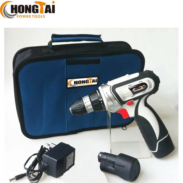 Hot Portable Tool Bag 12v Lithium Cordless Drill With Two Batteries And Led Light Pouch For Soft Carry