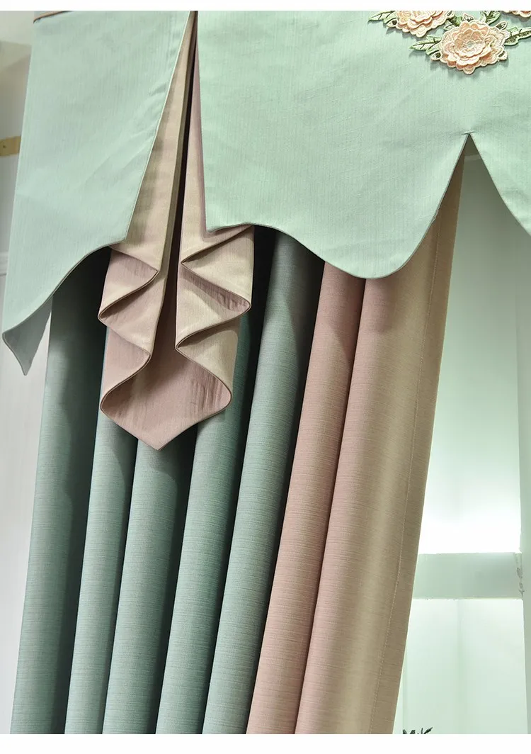 Wrinkled Curtain Factory Direct Selling Spot Supply Nordic Wrinkled