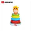 Cow Head Colorful Plastic Baby Rattle Hand Shake Bell Toys Rings as Kids Gift