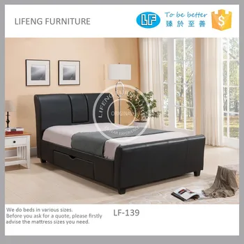 Upholstery Pu Leather Bed With Drawer Cup Holders Lf 139 Upholstery Pu Leather Bed With Drawer Cup Holders