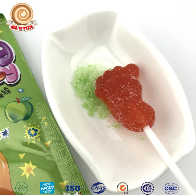 Fruity Assorted Flavors Foot Shaped Lollipop With Strong Magic Popping